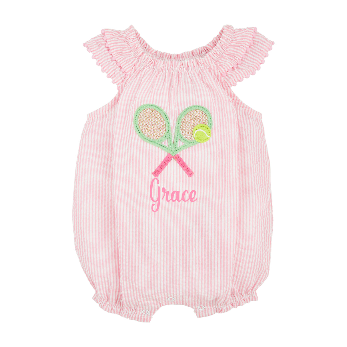 Tennis Pink Seersucker Bubble