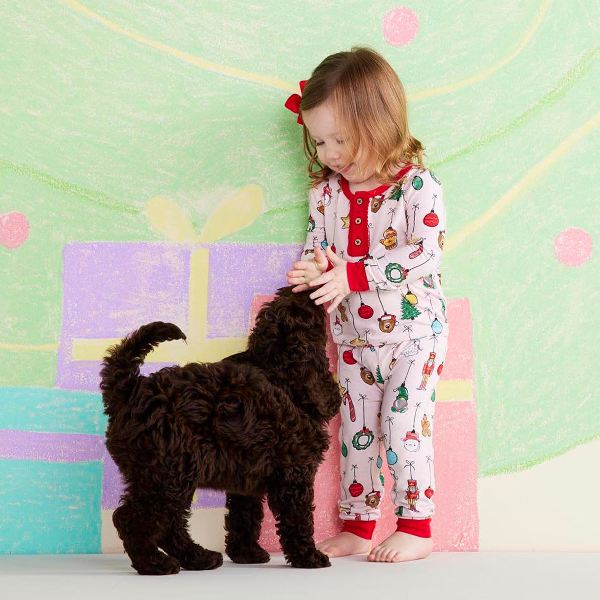 Pink Ornament Pajama Set