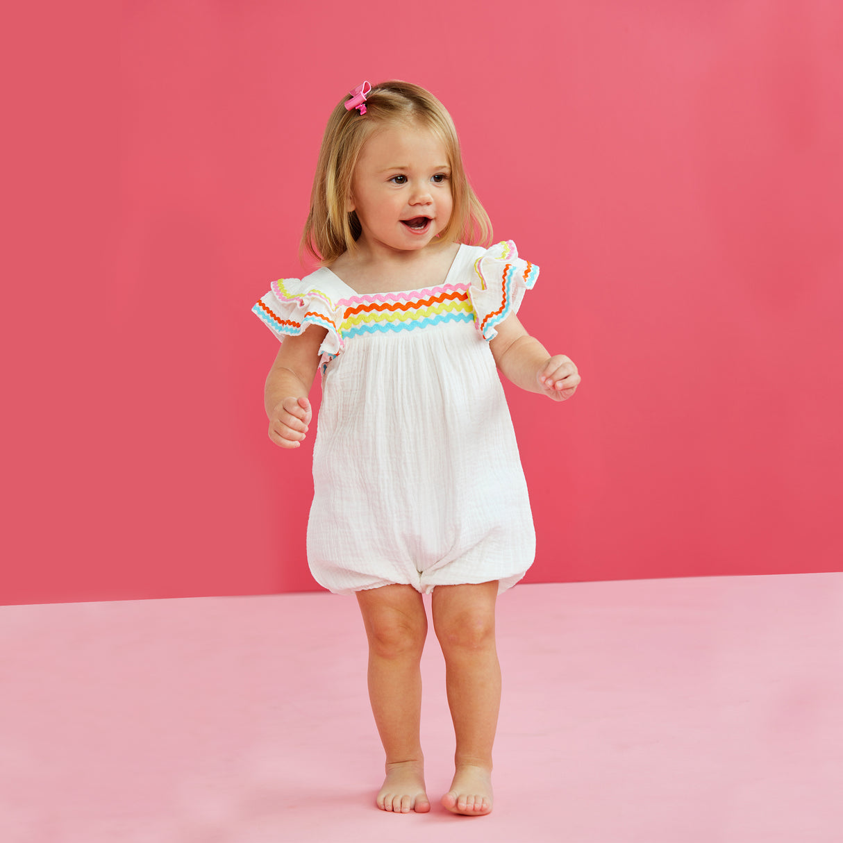 Colorful Ric-Rac White Bubble