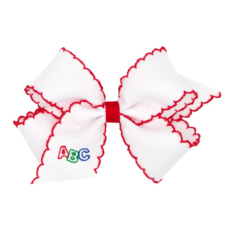 ABC Embroidered Moonstitch Bow