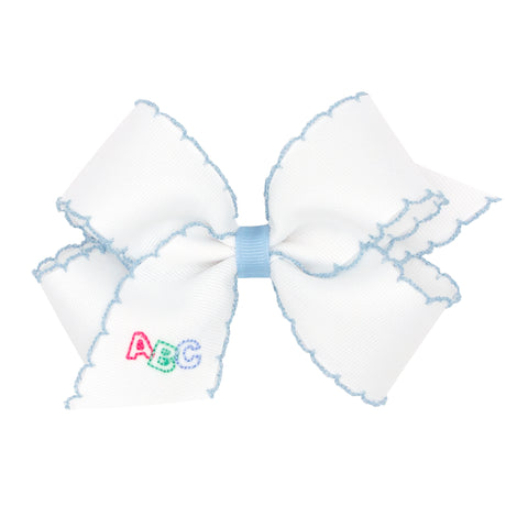 ABC Embroidered Moonstitch Bow