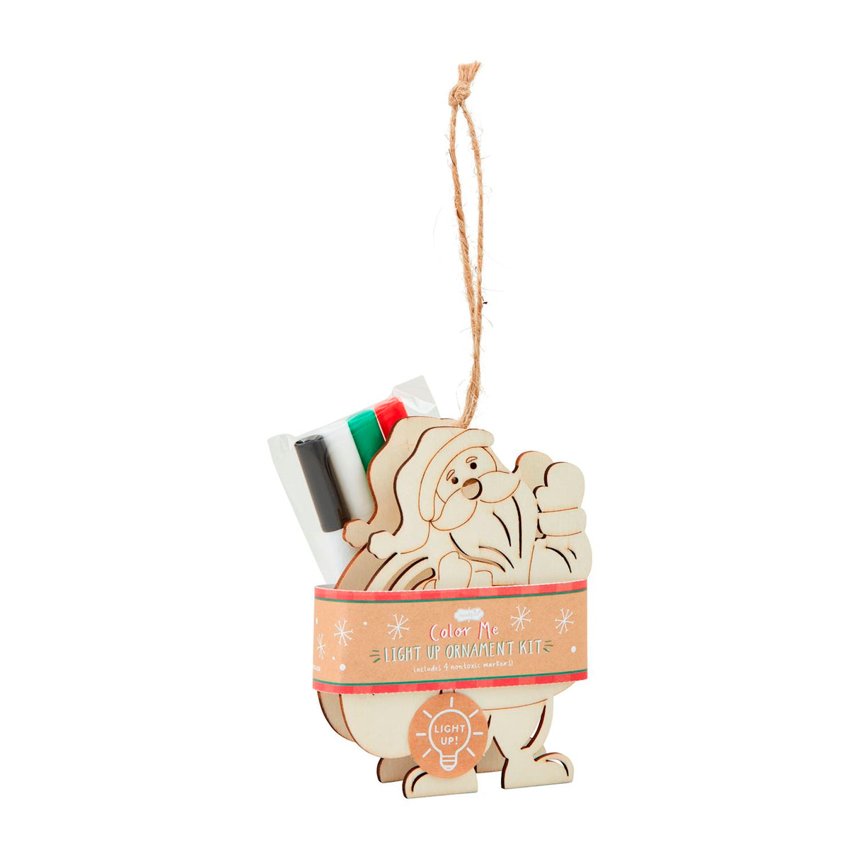 Color-Me Light-Up Wood Ornament