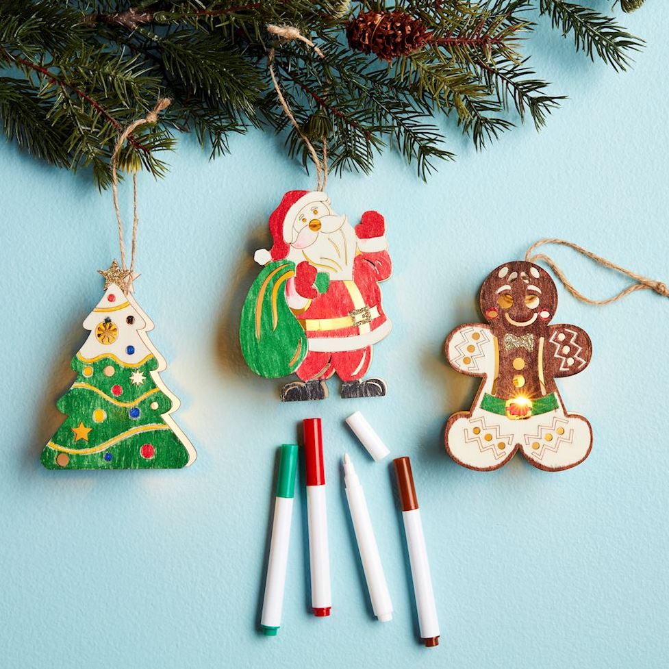 Color-Me Light-Up Wood Ornament