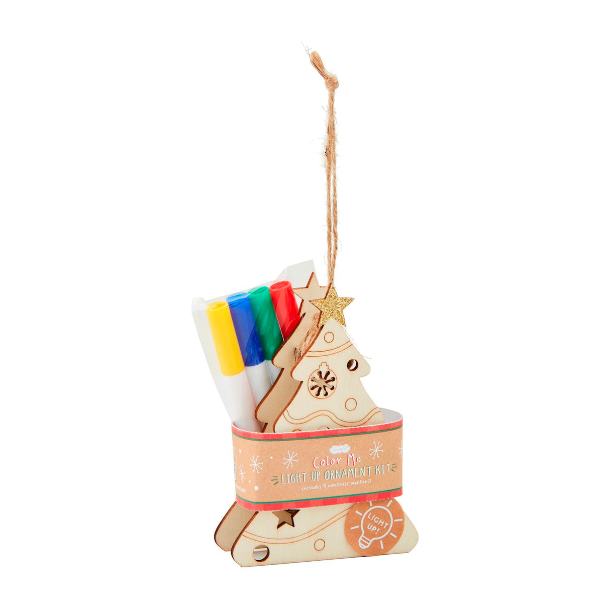 Color-Me Light-Up Wood Ornament