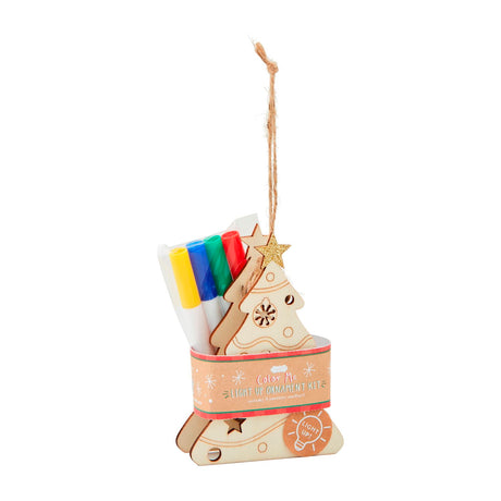 Color-Me Light-Up Wood Ornament