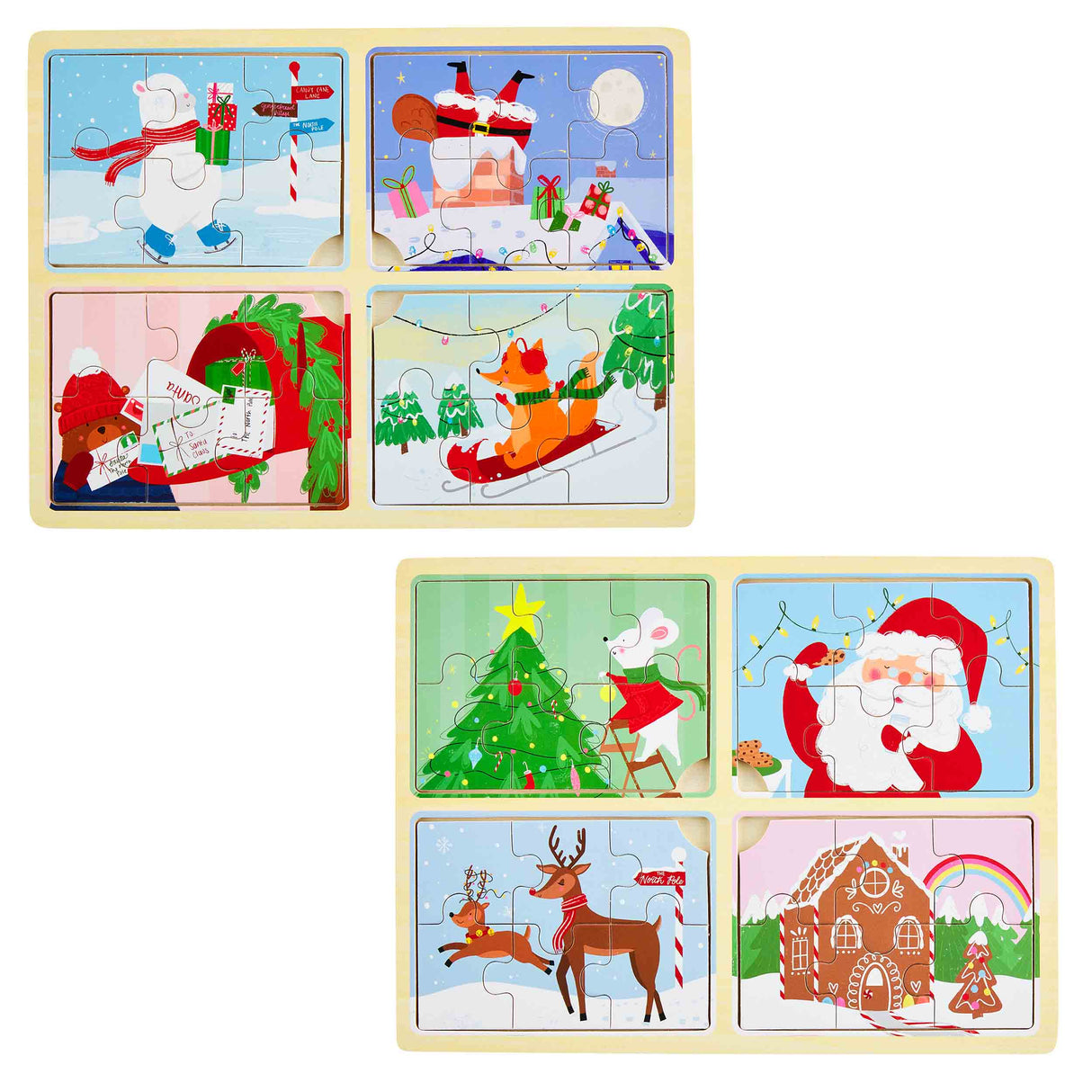 Christmas 4-In-1 Wooden Puzzle