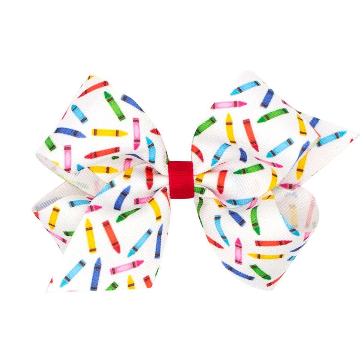 Colorful Crayons Grosgrain Hair Bow