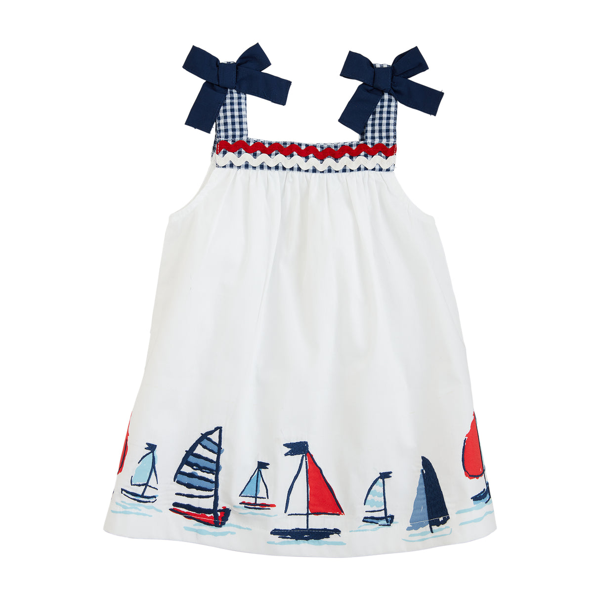 Sailboat White Sun Dress