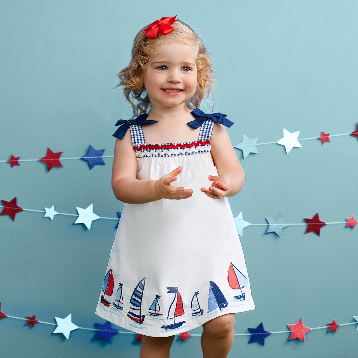 Sailboat White Sun Dress