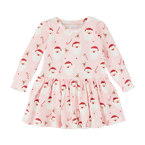 Santa Baby Gathered Gown- Pink main image 1