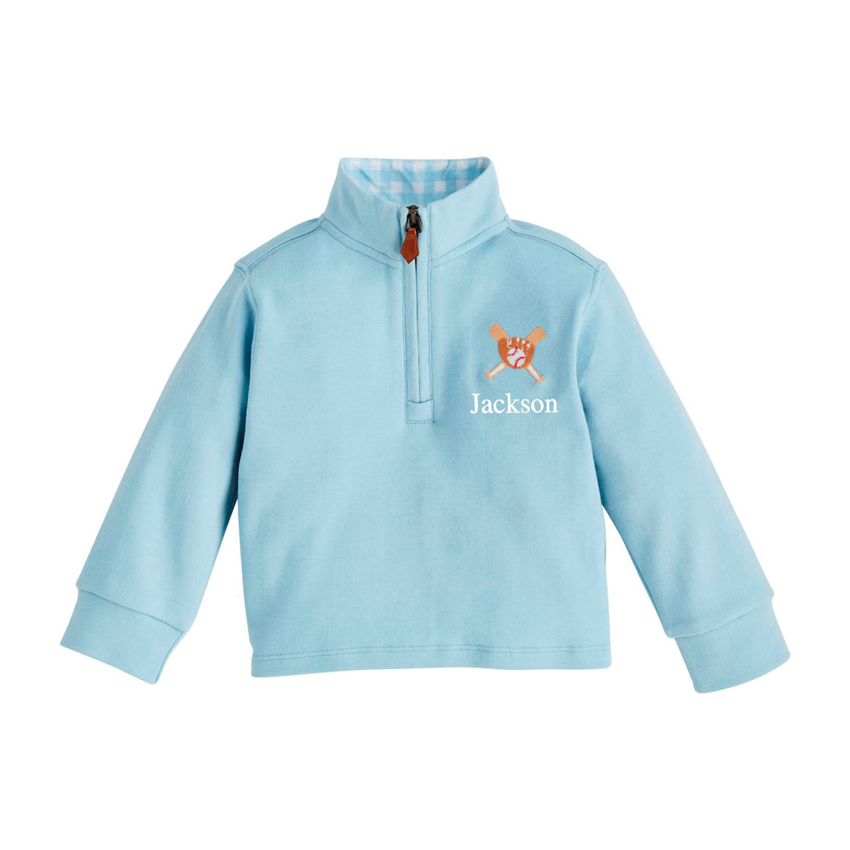 Baseball Embroidered Quarter Zip Pullover