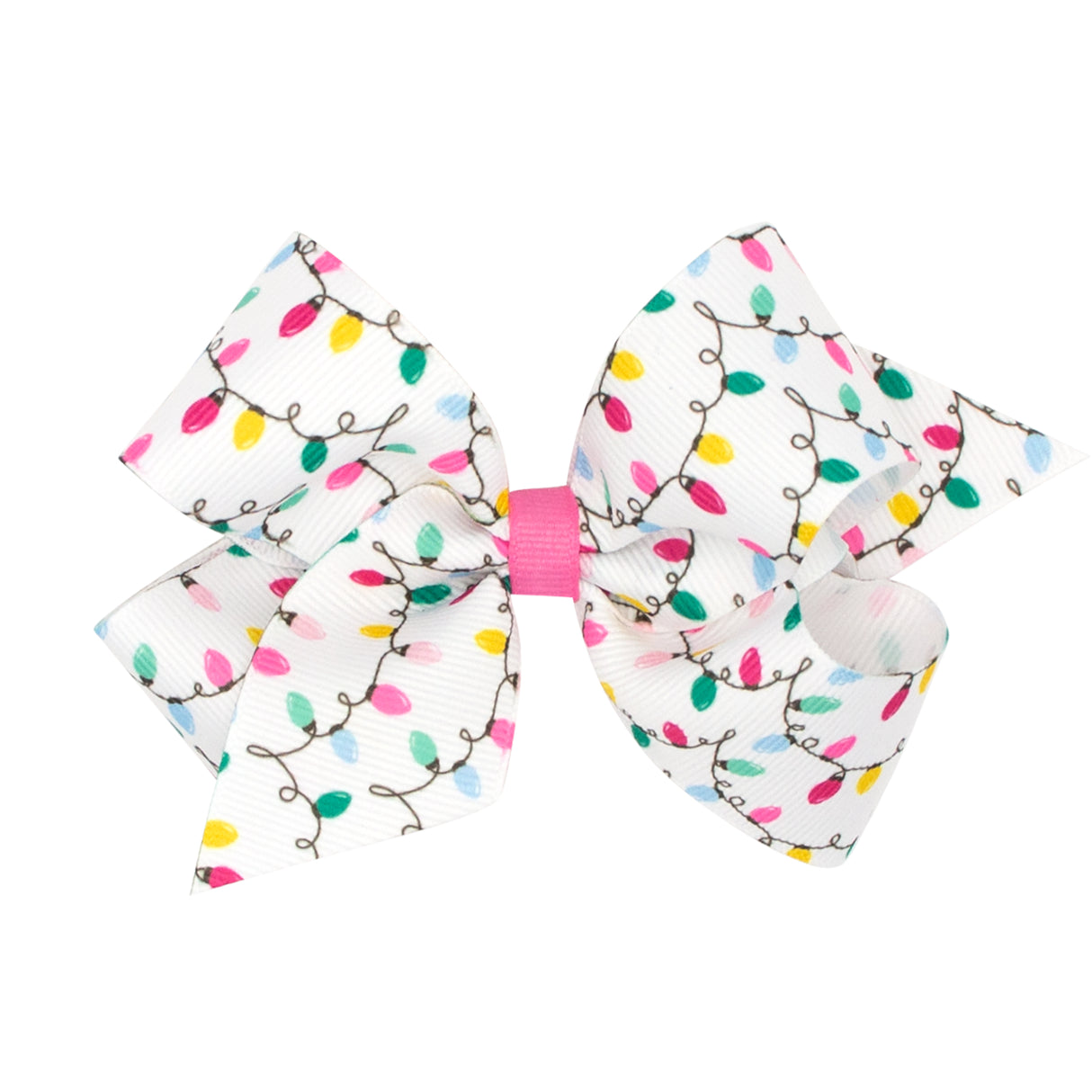 Christmas Lights Pastel Grosgrain Bow
