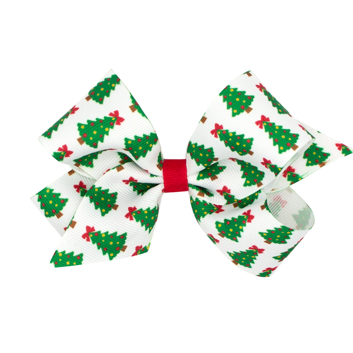 Christmas Tree White Grosgrain Bow