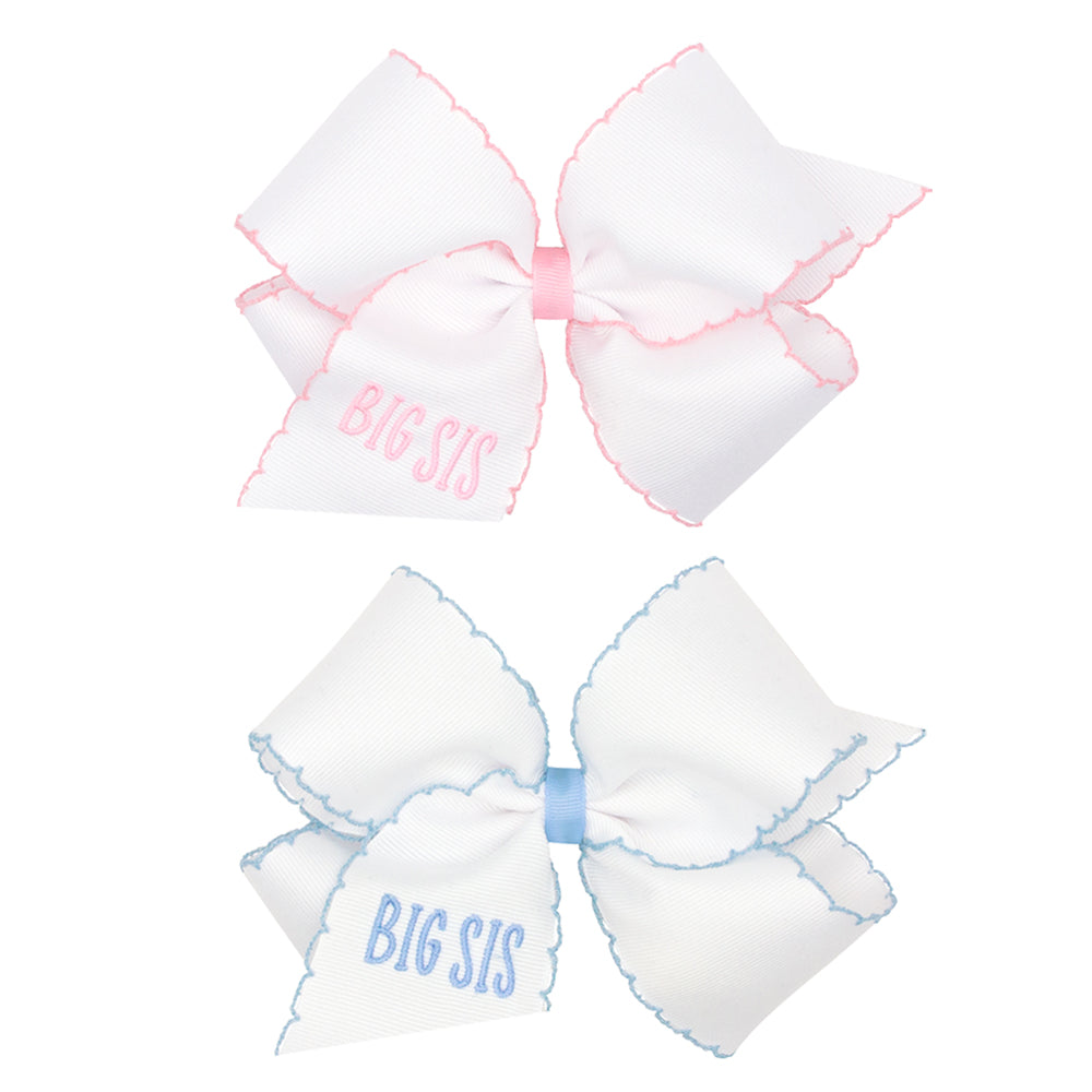 Big Sis Embroidered Moonstitch Bow
