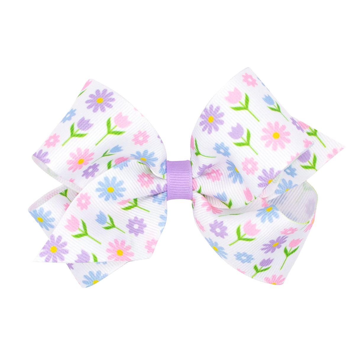 Floral Print Grosgrain Bow