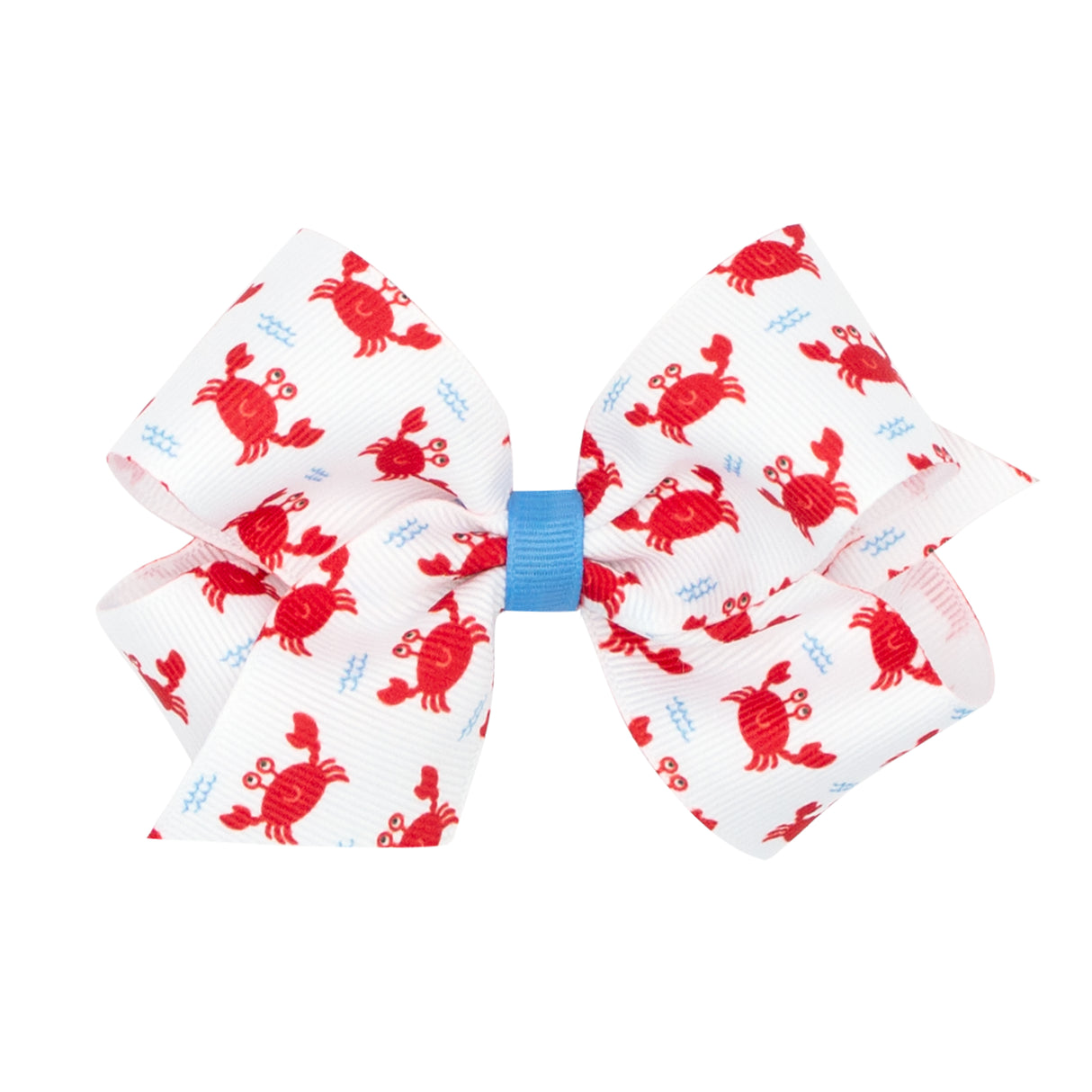 Crab Print Grosgrain Bow