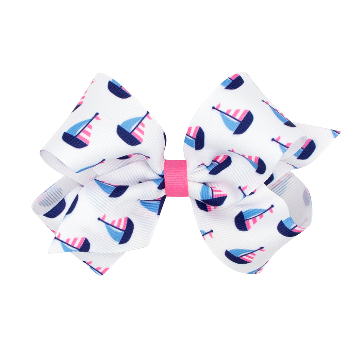Sailboat Print Grosgrain Bow