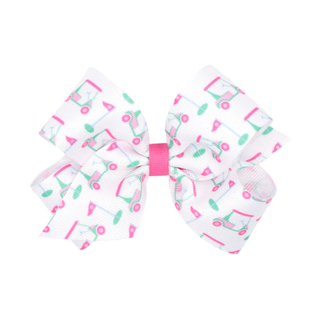 Golf Print Grosgrain Bow