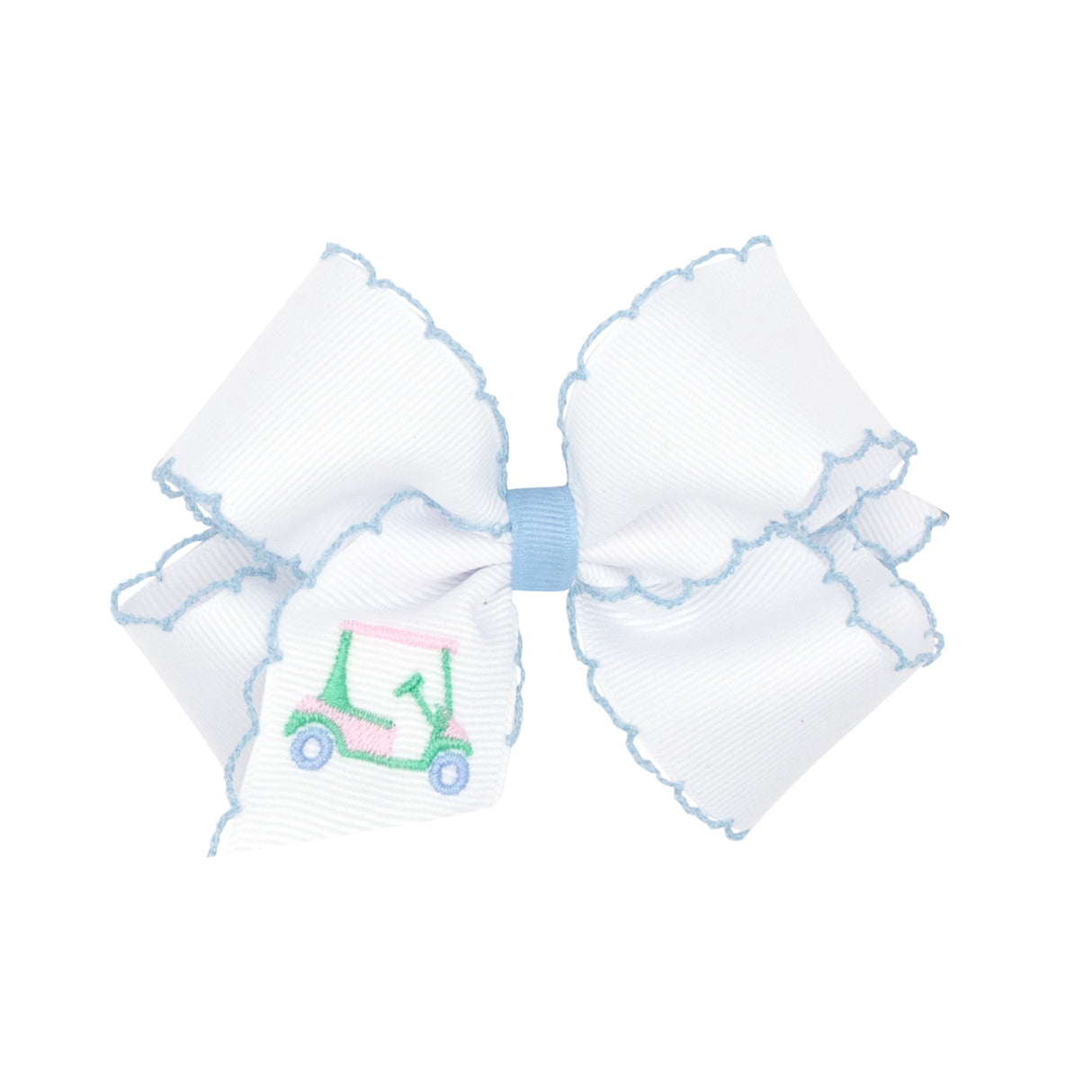 Golf Embroidered Moonstitch Bow