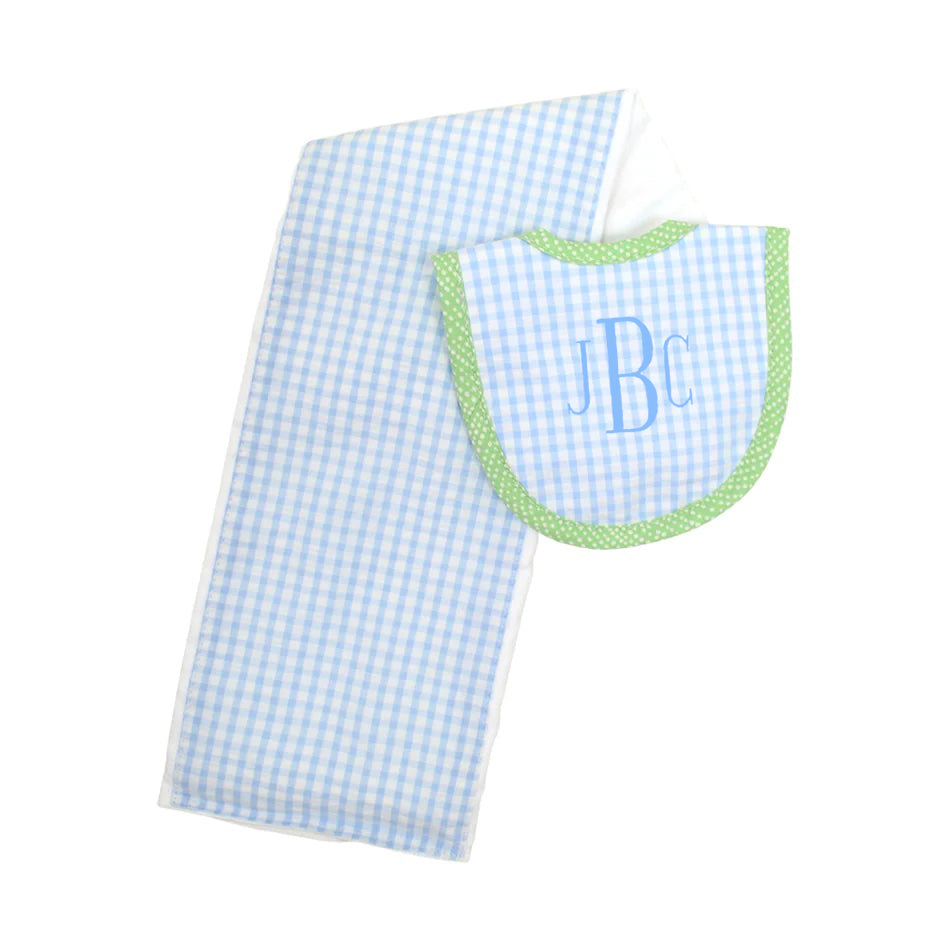 Train Drooler Bib & Burp Set