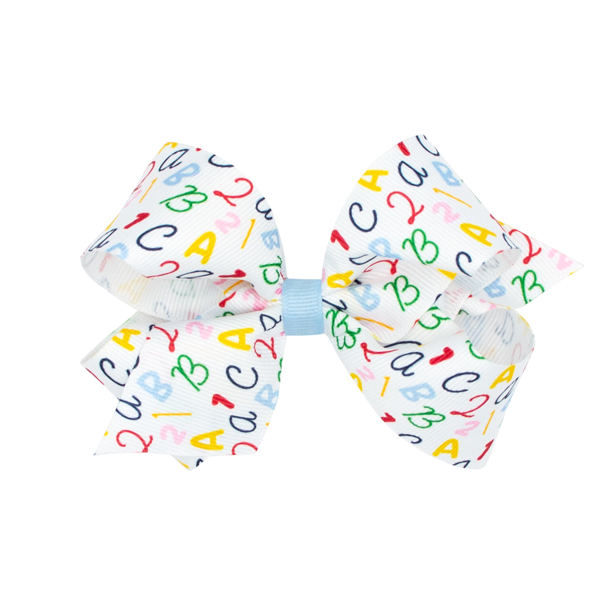 ABC & 123 Print Grosgrain Bow