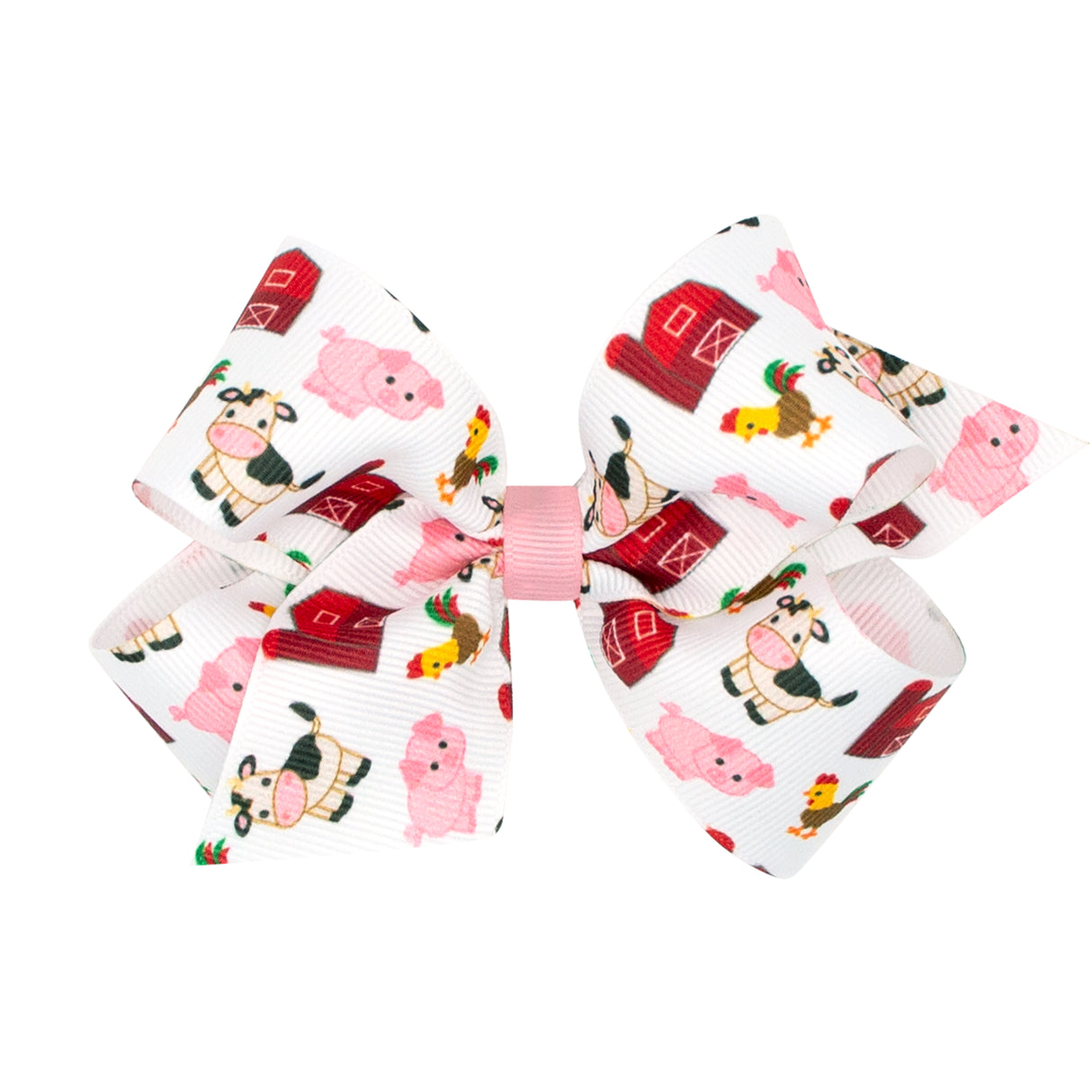 Barn Animals Print Grosgrain Bow