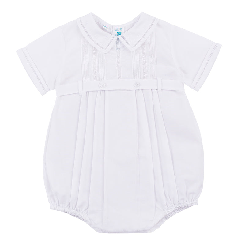 Lace Button Belt White Bubble