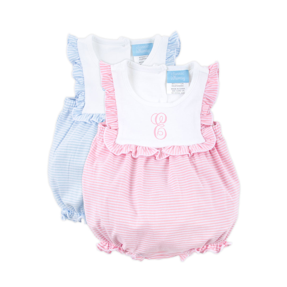 Pink Stripe Knit Bib Bubble