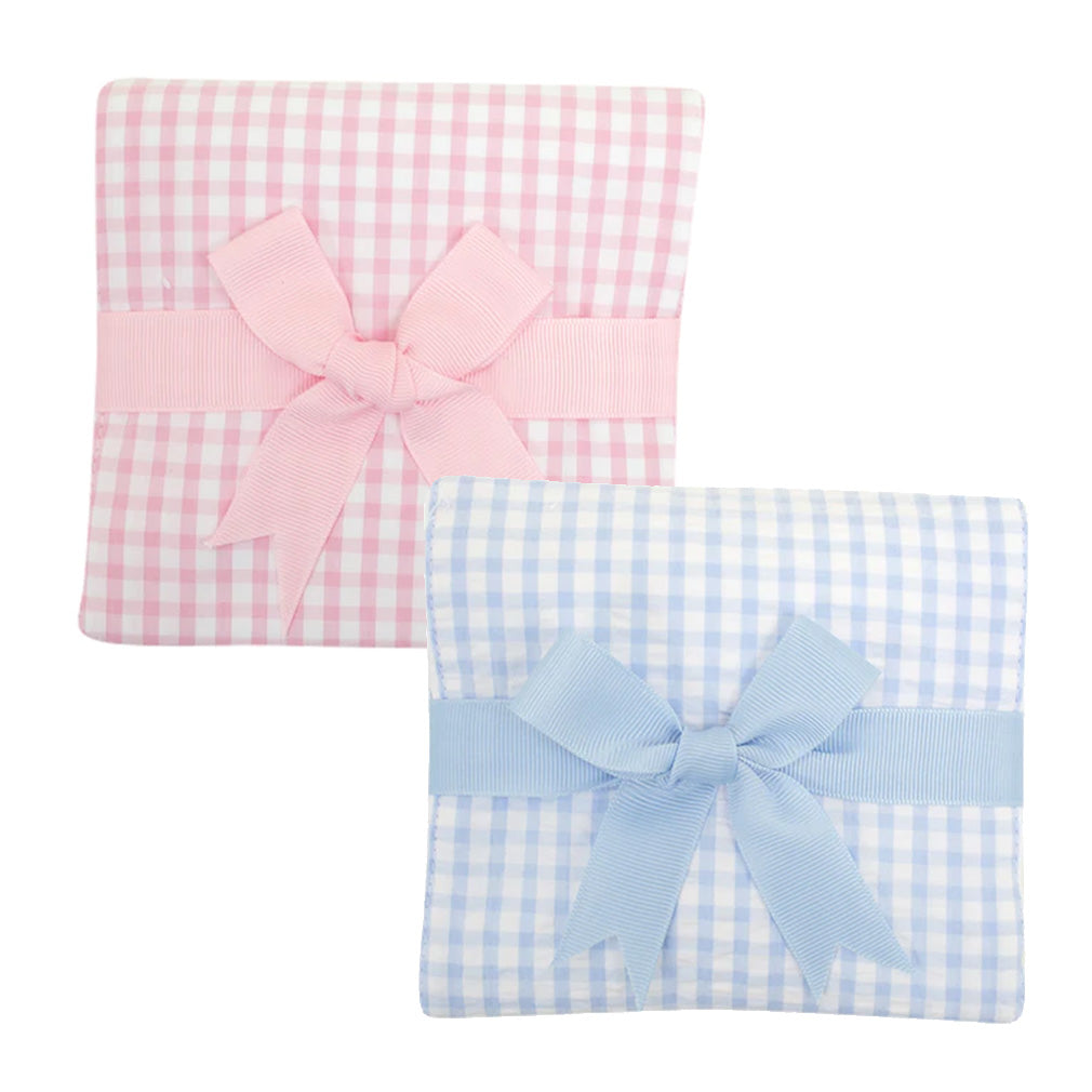 Big Check Fabric Burp Cloth