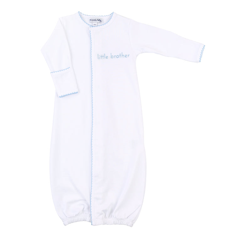Little Brother Embroidered Converter Baby Gown