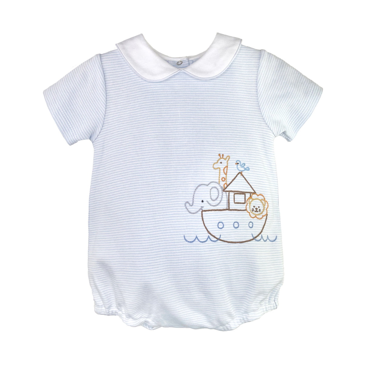 Noah's Ark Light Blue Knit Boy Bubble