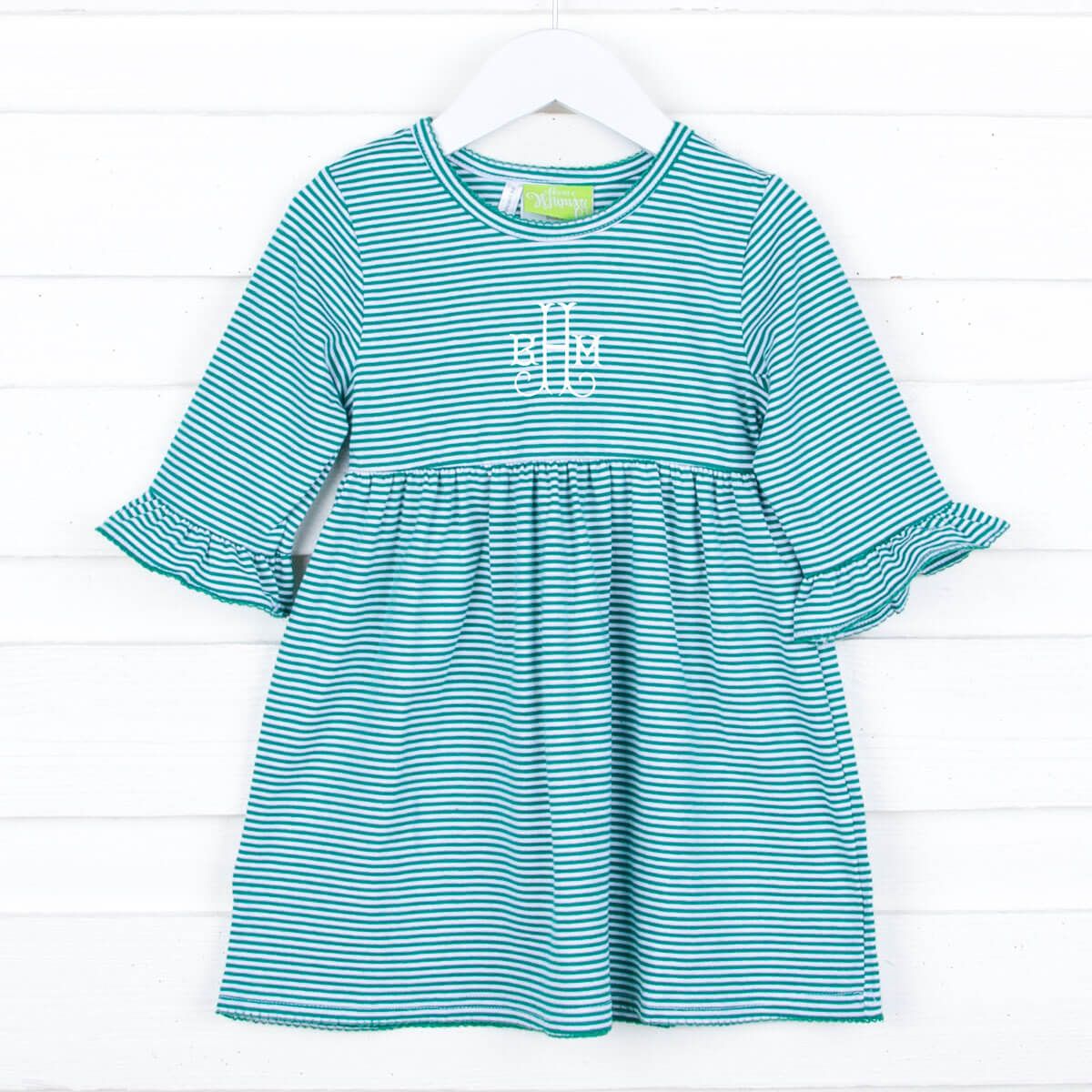 Green Stripe Sophia Dress