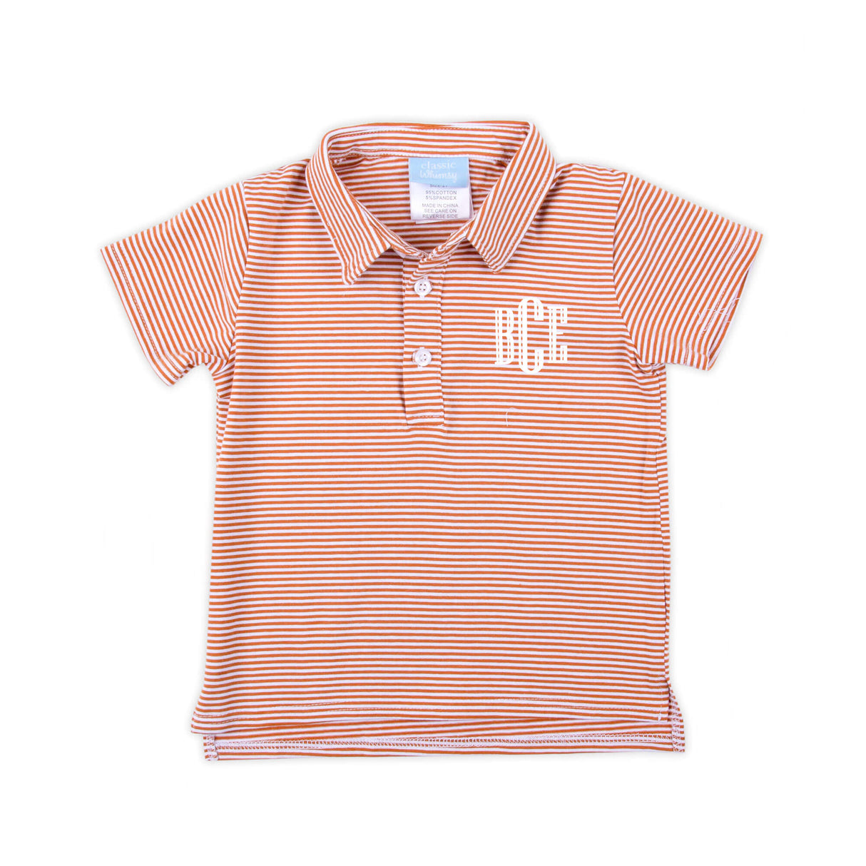 Burnt Orange Stripe Polo