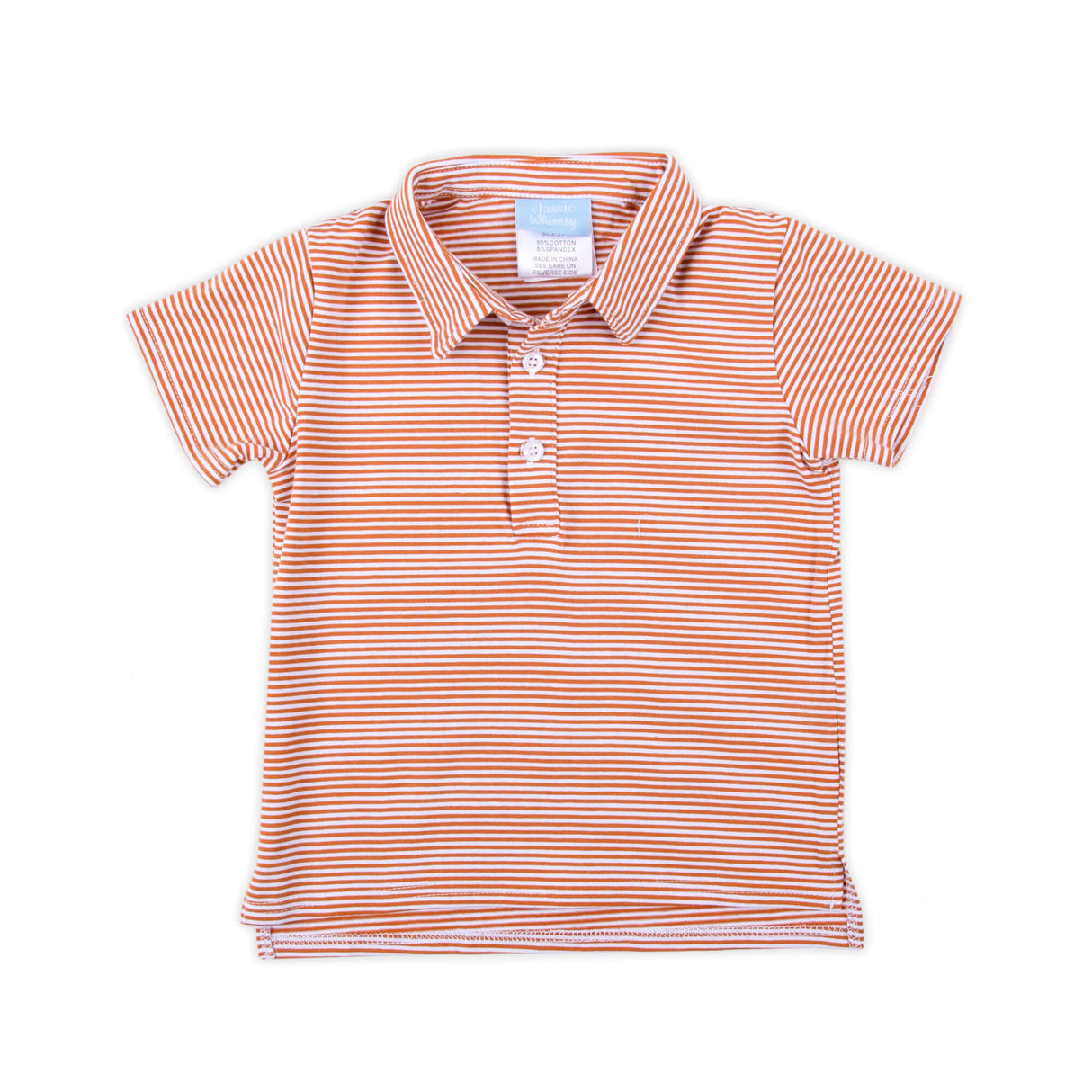 Burnt Orange Stripe Polo