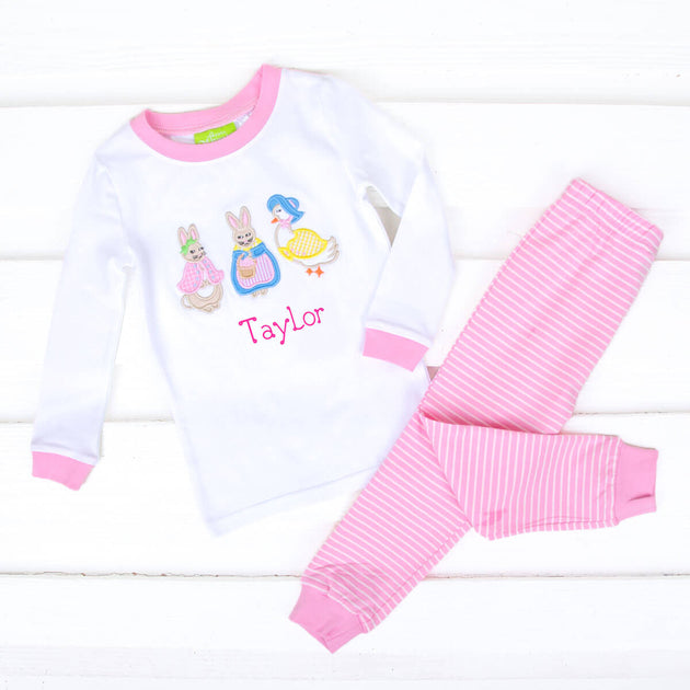 Storybook Rabbit Pink Pajamas Classic Whimsy