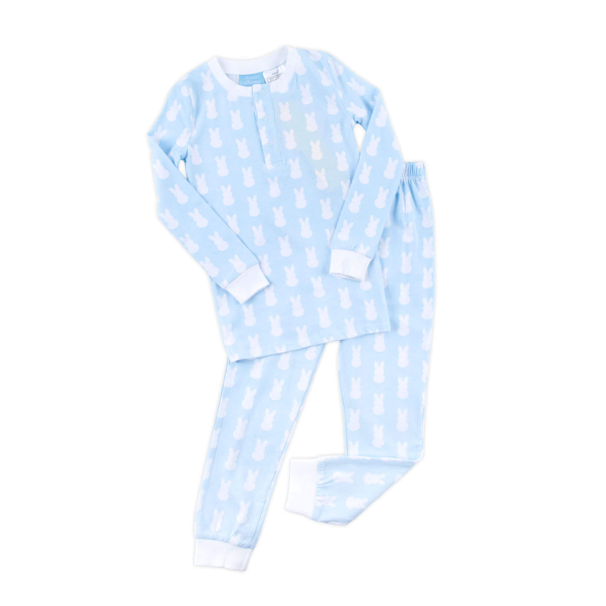 Bunny Peeps Light Blue Henley Pajamas