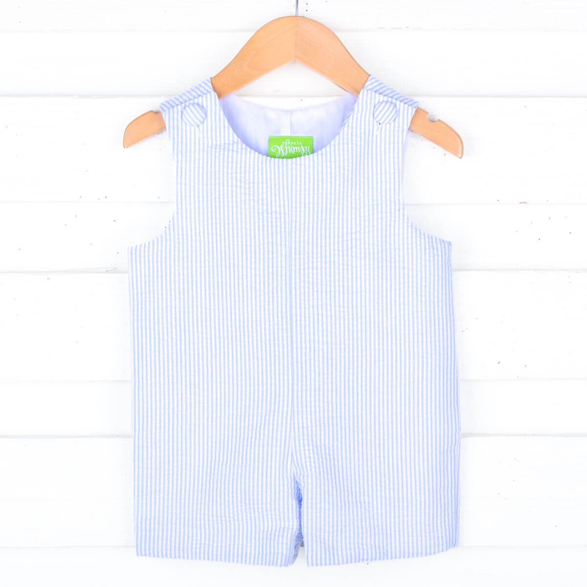 Blue Stripe Seersucker Overall Jon Jon