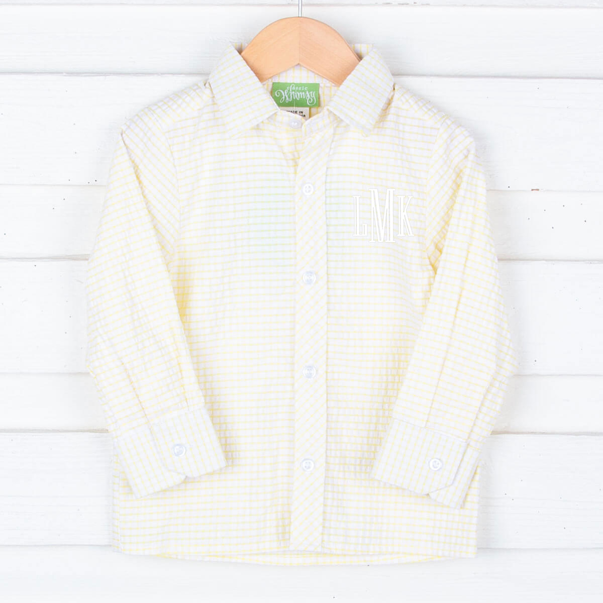 Yellow Windowpane Button Down Shirt