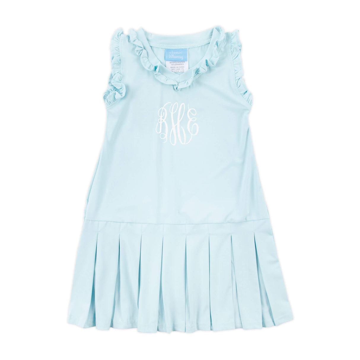 Light Blue Ruffle Tennis Dress
