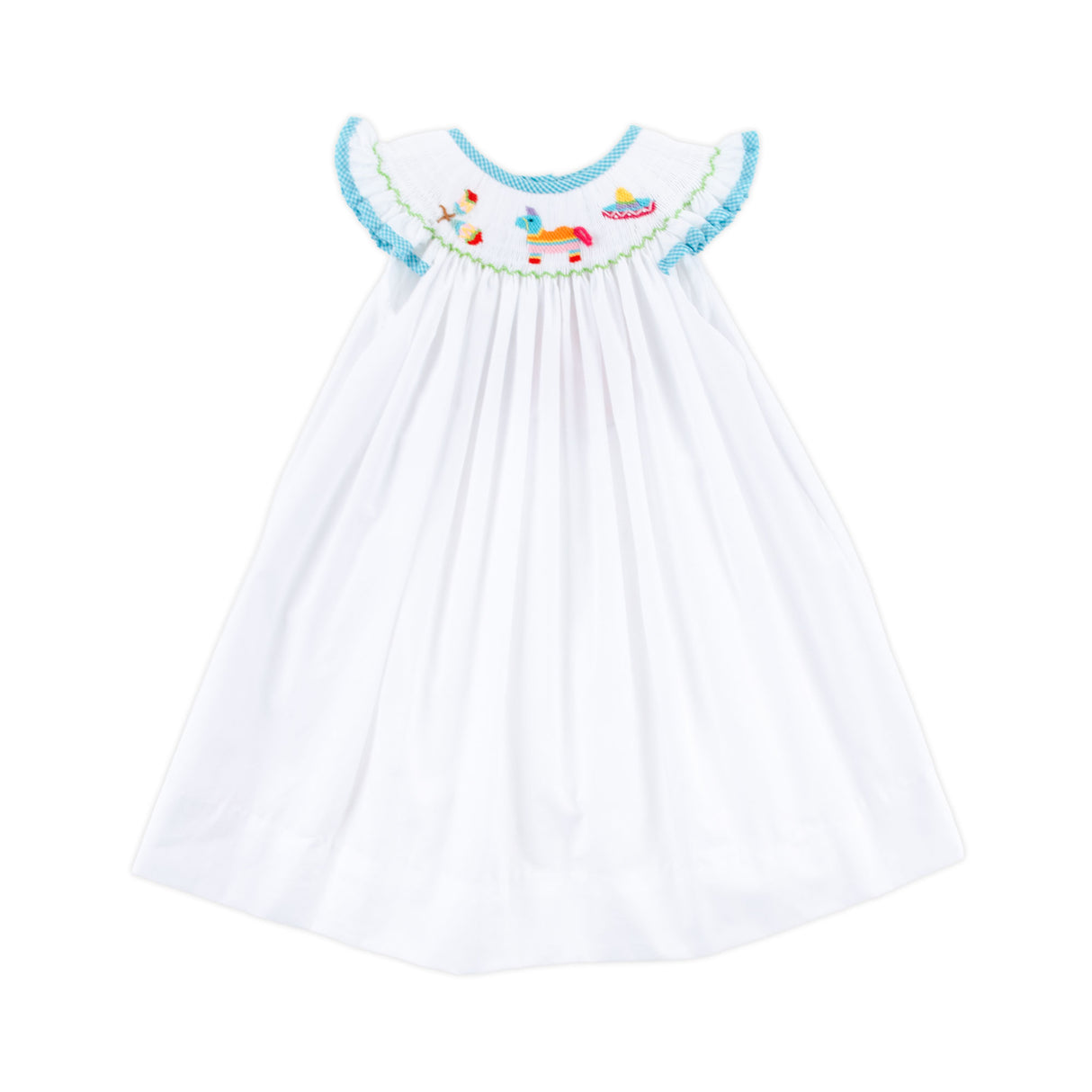 Time To Fiesta Smocked White Dress