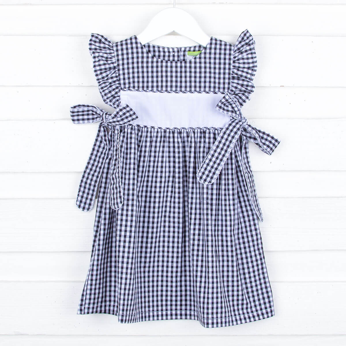 Black Gingham Avery Dress