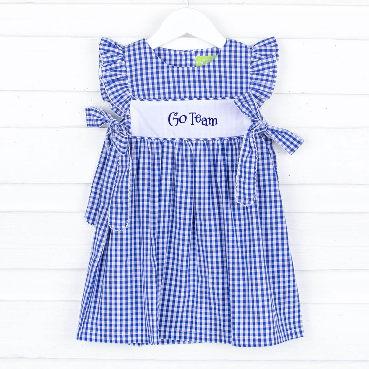 Navy Blue Gingham Avery Dress