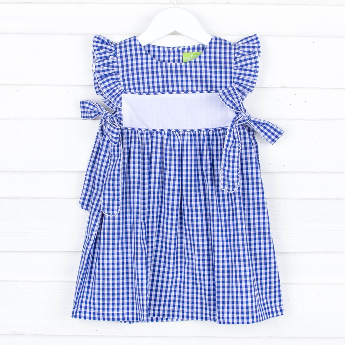 Navy Blue Gingham Avery Dress