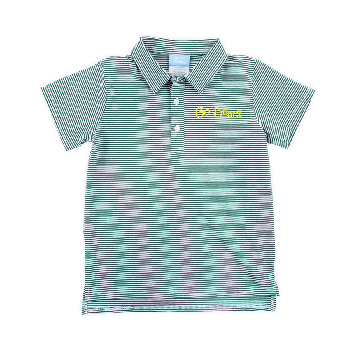 Hunter Green Stripe Polo