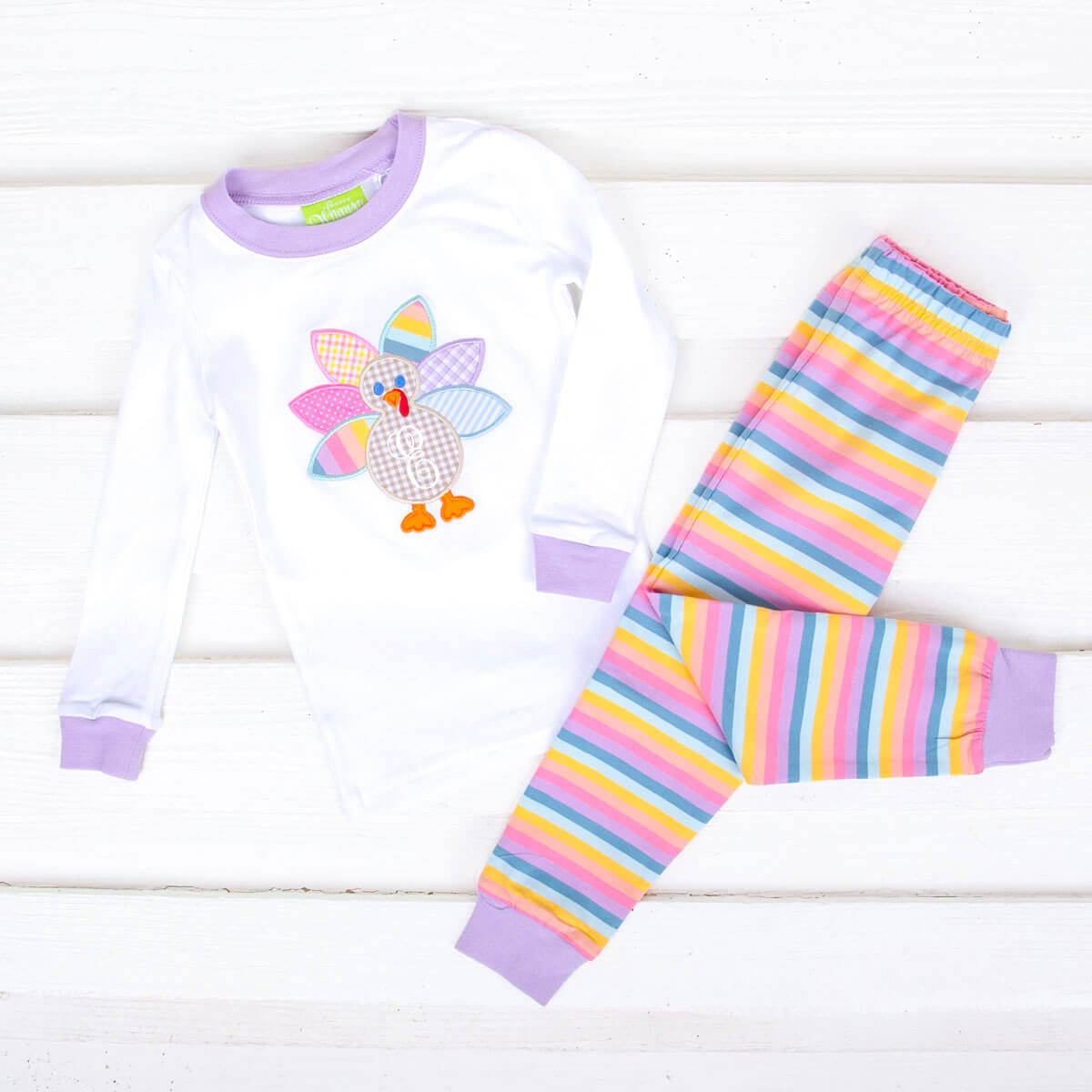 Turkey Multi Stripe Lavender Pajamas
