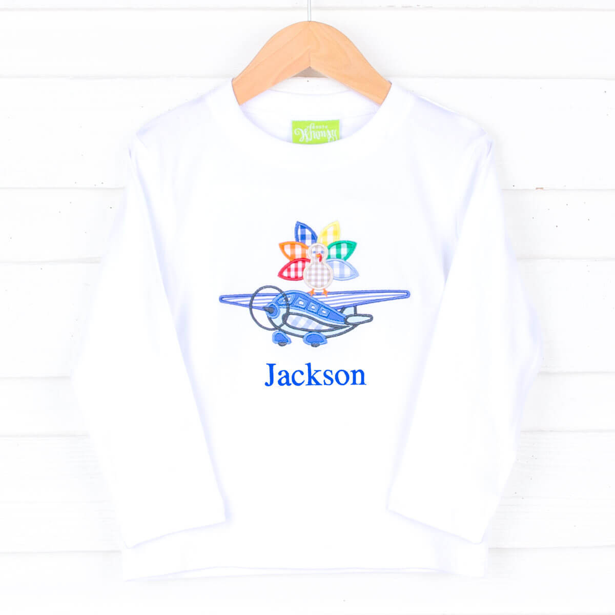Turkey Airplane Long Sleeve White Shirt