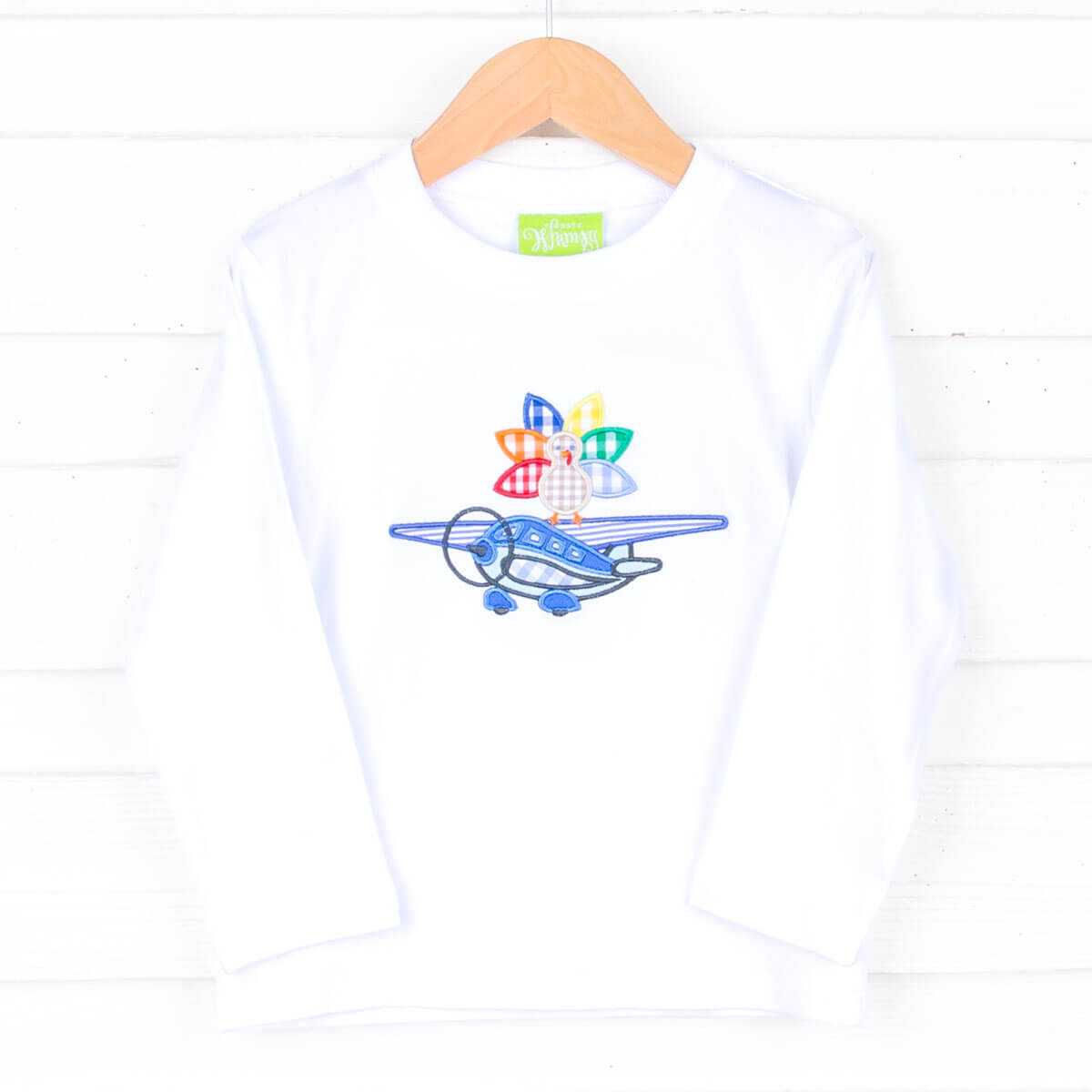 Turkey Airplane Long Sleeve White Shirt