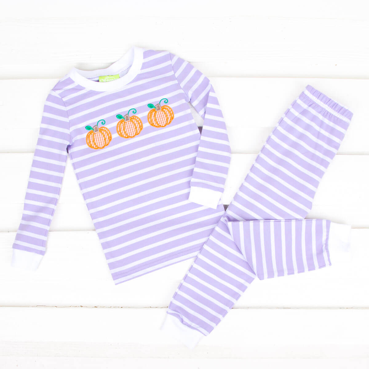 Sweet Pumpkin Lavender Stripe Pajamas