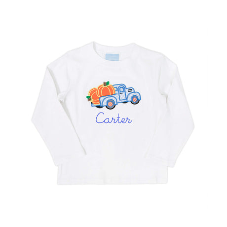 Pumpkin Truck White Long Sleeve Shirt