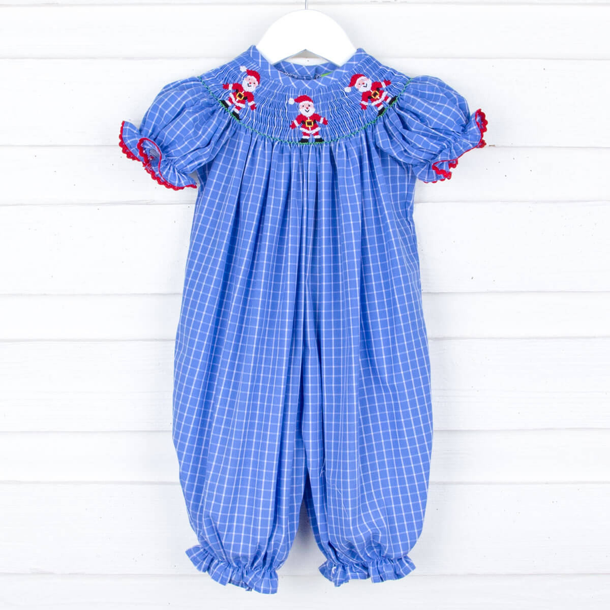 I Believe In Santa Smocked Long Bubble